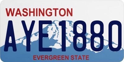 WA license plate AYE1880