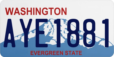 WA license plate AYE1881