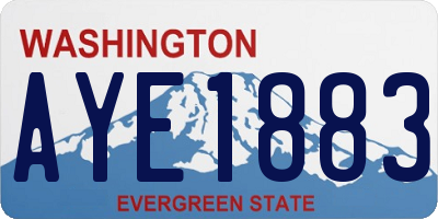 WA license plate AYE1883