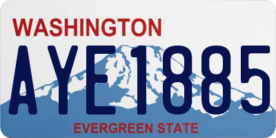 WA license plate AYE1885