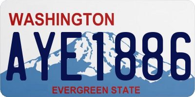 WA license plate AYE1886