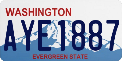 WA license plate AYE1887