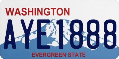WA license plate AYE1888