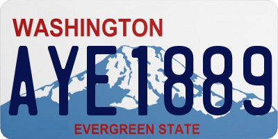 WA license plate AYE1889