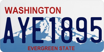WA license plate AYE1895