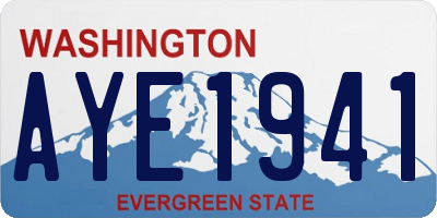 WA license plate AYE1941