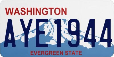 WA license plate AYE1944