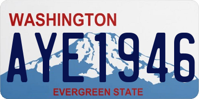 WA license plate AYE1946