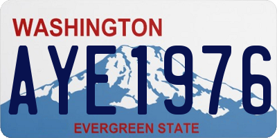 WA license plate AYE1976