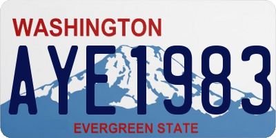 WA license plate AYE1983