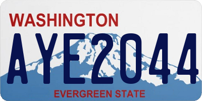 WA license plate AYE2044