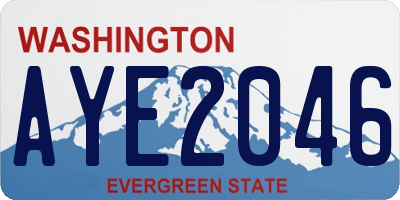 WA license plate AYE2046