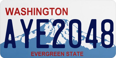 WA license plate AYE2048