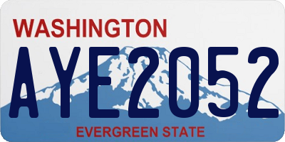 WA license plate AYE2052