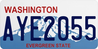 WA license plate AYE2055