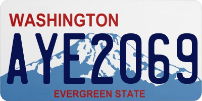 WA license plate AYE2069