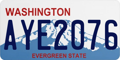 WA license plate AYE2076