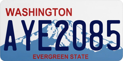WA license plate AYE2085