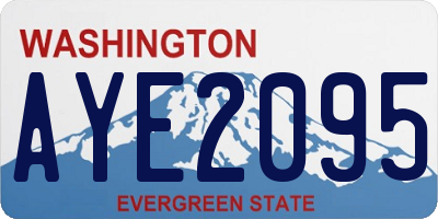 WA license plate AYE2095