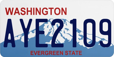 WA license plate AYE2109