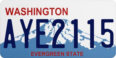 WA license plate AYE2115