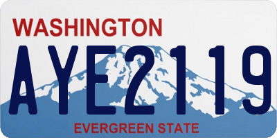 WA license plate AYE2119