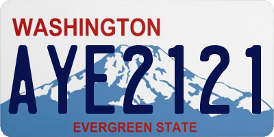 WA license plate AYE2121