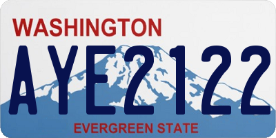 WA license plate AYE2122