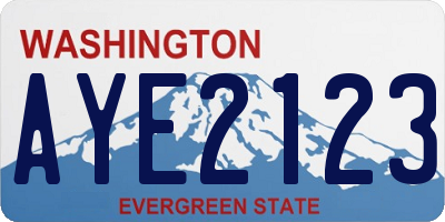 WA license plate AYE2123