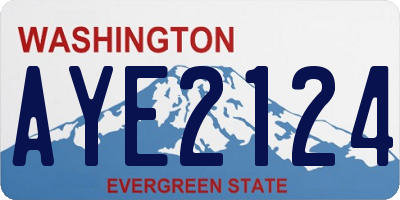 WA license plate AYE2124