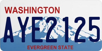 WA license plate AYE2125