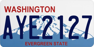 WA license plate AYE2127