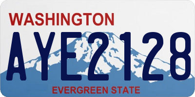 WA license plate AYE2128