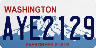 WA license plate AYE2129