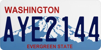 WA license plate AYE2144