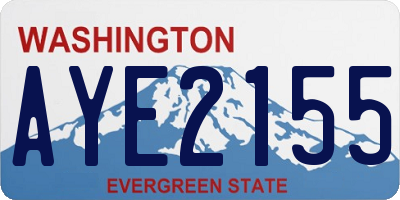 WA license plate AYE2155