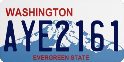 WA license plate AYE2161