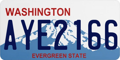 WA license plate AYE2166