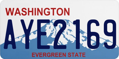 WA license plate AYE2169