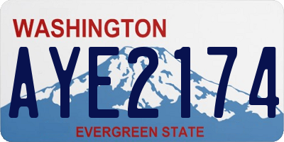 WA license plate AYE2174
