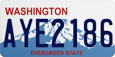 WA license plate AYE2186