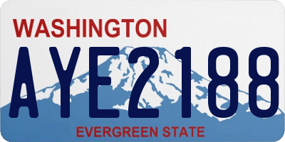 WA license plate AYE2188