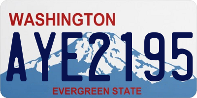 WA license plate AYE2195