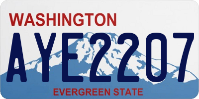 WA license plate AYE2207