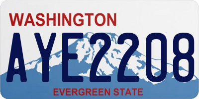 WA license plate AYE2208