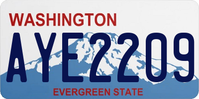 WA license plate AYE2209