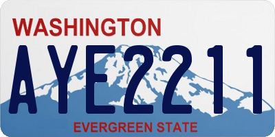 WA license plate AYE2211