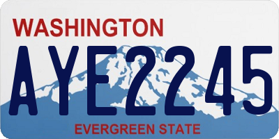 WA license plate AYE2245