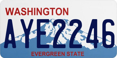 WA license plate AYE2246
