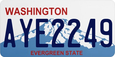WA license plate AYE2249